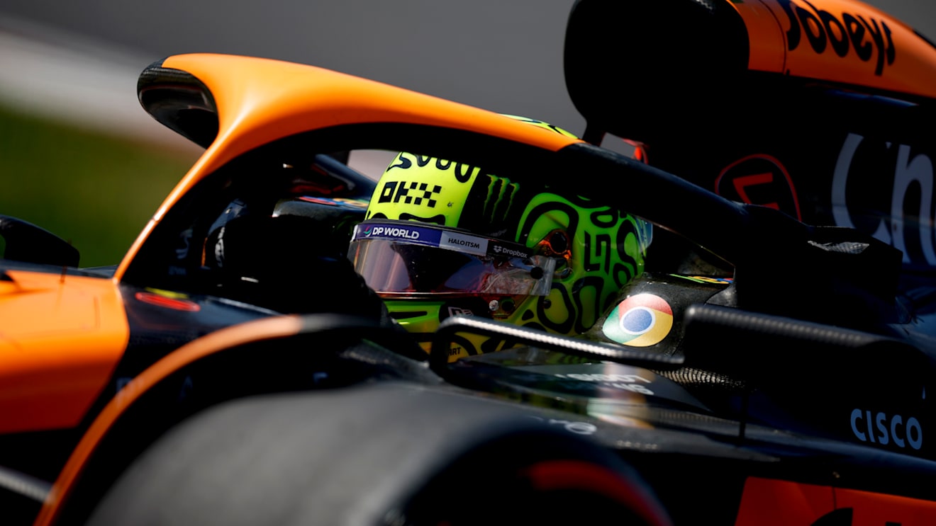 MONTREAL, QUEBEC - JUNE 07: Lando Norris of Great Britain driving the (4) McLaren MCL38 Mercedes on track during practice ahead of the F1 Grand Prix of Canada at Circuit Gilles Villeneuve on June 07, 2024 in Montreal, Quebec. (Photo by Chris Graythen/Getty Images)