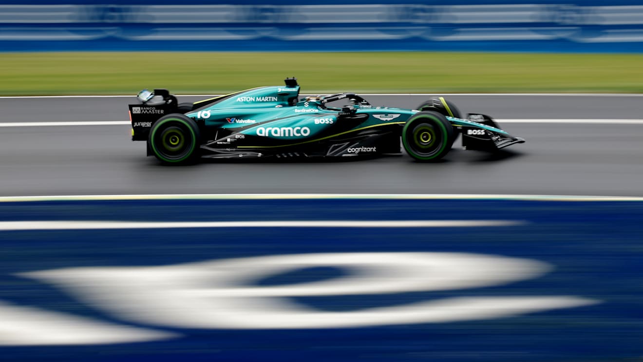 MONTREAL, QUEBEC - JUNE 07: Lance Stroll of Canada driving the (18) Aston Martin AMR24 Mercedes on track during practice ahead of the F1 Grand Prix of Canada at Circuit Gilles Villeneuve on June 07, 2024 in Montreal, Quebec. (Photo by Chris Graythen/Getty Images)