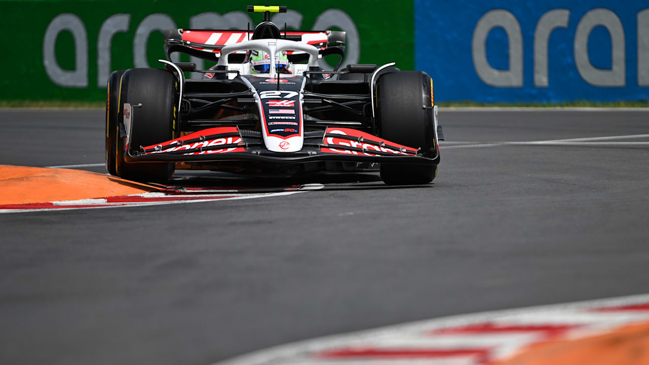 MONTREAL, QUEBEC - JUNE 08: Nico Hulkenberg of Germany driving the (27) Haas F1 VF-24 Ferrari drives on track during final practice ahead of the F1 Grand Prix of Canada at Circuit Gilles Villeneuve on June 08, 2024 in Montreal, Quebec. (Photo by Rudy Carezzevoli/Getty Images)