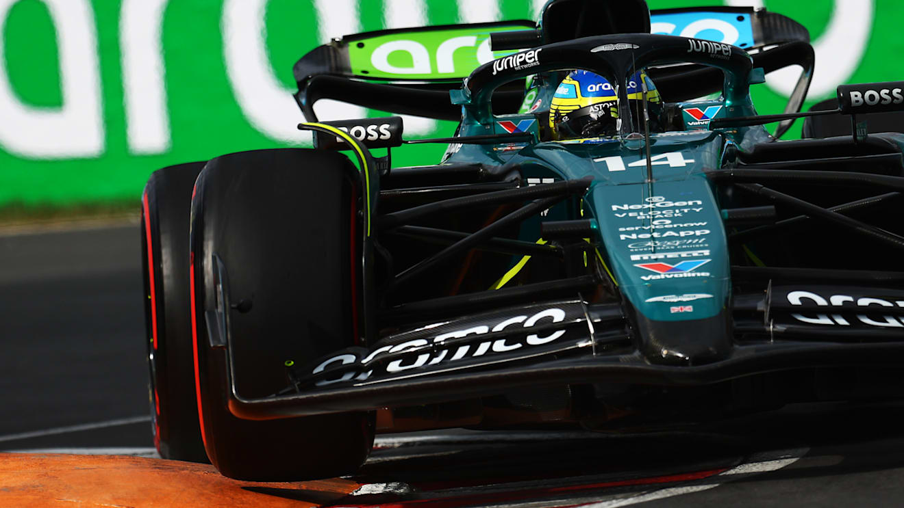 MONTREAL, QUEBEC - JUNE 08: Fernando Alonso of Spain driving the (14) Aston Martin AMR24 Mercedes on track during qualifying ahead of the F1 Grand Prix of Canada at Circuit Gilles Villeneuve on June 08, 2024 in Montreal, Quebec. (Photo by Clive Rose/Getty Images)