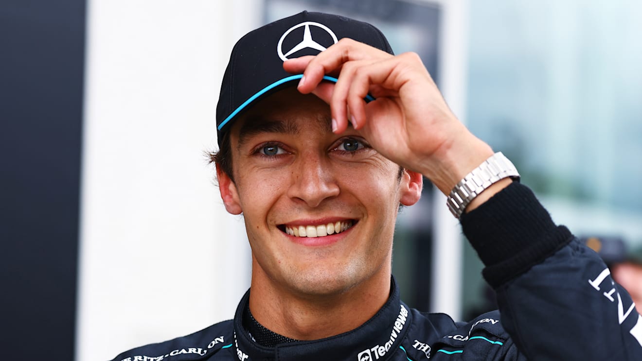 MONTREAL, QUEBEC - JUNE 08: Pole position qualifier George Russell of Great Britain and Mercedes looks on in parc ferme during qualifying ahead of the F1 Grand Prix of Canada at Circuit Gilles Villeneuve on June 08, 2024 in Montreal, Quebec. (Photo by Mark Thompson/Getty Images)