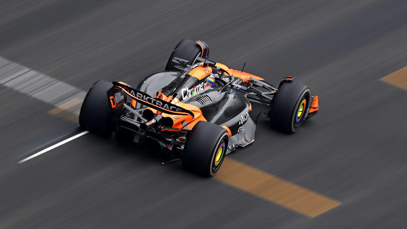 SHANGHAI, CHINA - APRIL 21: Oscar Piastri of Australia driving the (81) McLaren MCL38 Mercedes on track during the F1 Grand Prix of China at Shanghai International Circuit on April 21, 2024 in Shanghai, China. (Photo by Clive Mason - Formula 1/Formula 1 via Getty Images)