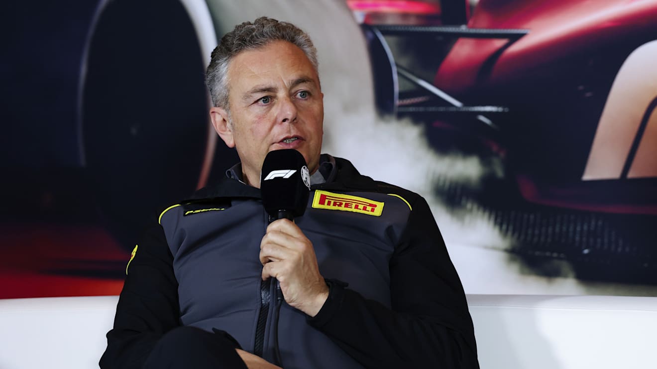SHANGHAI, CHINA - APRIL 19: Director of Pirelli F1 Mario Isola attends the Team Principals Press Conference ahead of the F1 Grand Prix of China at Shanghai International Circuit on April 19, 2024 in Shanghai, China. (Photo by Lintao Zhang/Getty Images )