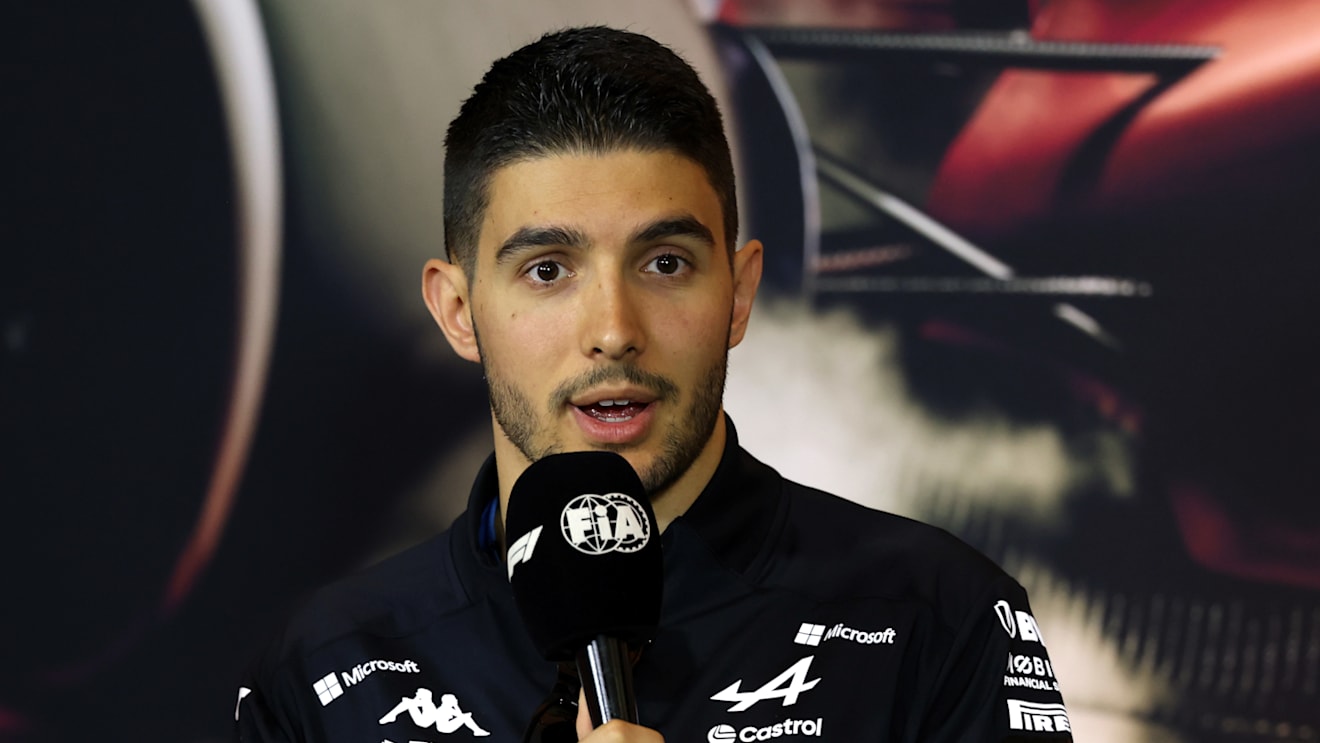 SHANGHAI, CHINA - APRIL 18: Esteban Ocon of France and Alpine F1 attends the Drivers Press Conference during previews ahead of the F1 Grand Prix of China at Shanghai International Circuit on April 18, 2024 in Shanghai, China. (Photo by Lintao Zhang/Getty Images )