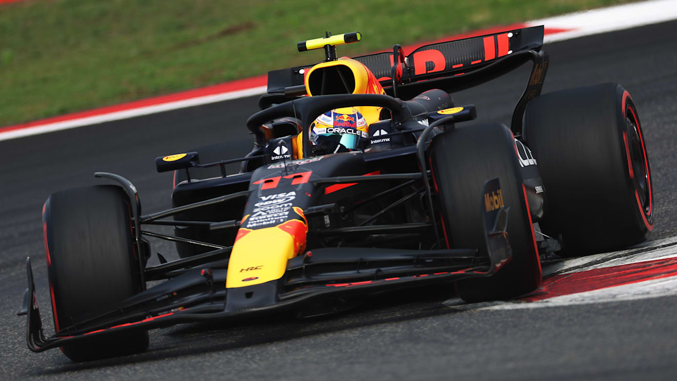 SHANGHAI, CHINA - APRIL 20: Sergio Perez of Mexico driving the (11) Oracle Red Bull Racing RB20 on track during qualifying ahead of the F1 Grand Prix of China at Shanghai International Circuit on April 20, 2024 in Shanghai, China. (Photo by Lars Baron/Getty Images)