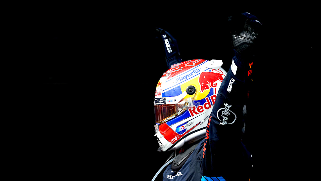 IMOLA, ITALY - MAY 19: Race winner Max Verstappen of the Netherlands and Oracle Red Bull Racing celebrates in parc ferme during the F1 Grand Prix of Emilia-Romagna at Autodromo Enzo e Dino Ferrari Circuit on May 19, 2024 in Imola, Italy. (Photo by Clive Rose/Getty Images)