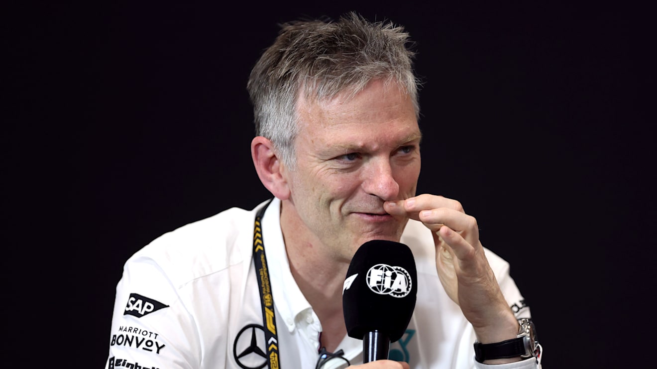 IMOLA, ITALY - MAY 17: James Allison, Technical Director at Mercedes GP attends the Team Principals Press Conference during practice ahead of the F1 Grand Prix of Emilia-Romagna at Autodromo Enzo e Dino Ferrari Circuit on May 17, 2024 in Imola, Italy. (Photo by Bryn Lennon/Getty Images)