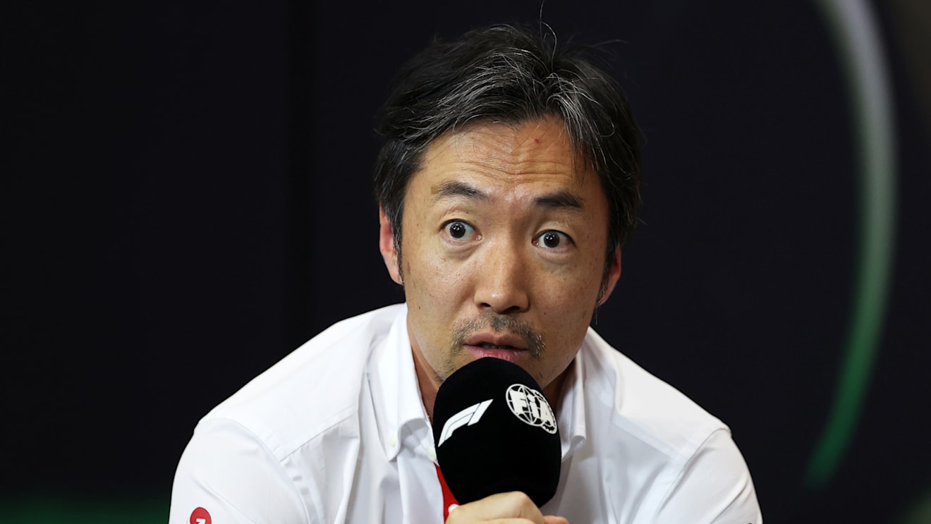 IMOLA, ITALY - MAY 17: Haas F1 Team Principal Ayao Komatsu attends the Team Principals Press Conference during practice ahead of the F1 Grand Prix of Emilia-Romagna at Autodromo Enzo e Dino Ferrari Circuit on May 17, 2024 in Imola, Italy. (Photo by Bryn Lennon/Getty Images)