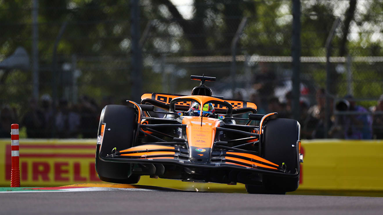IMOLA, ITALY - MAY 17: Oscar Piastri of Australia driving the (81) McLaren MCL38 Mercedes on track during practice ahead of the F1 Grand Prix of Emilia-Romagna at Autodromo Enzo e Dino Ferrari Circuit on May 17, 2024 in Imola, Italy. (Photo by Peter Fox - Formula 1/Formula 1 via Getty Images)