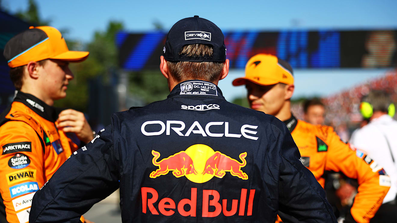 IMOLA, ITALY - MAY 18: Pole position qualifier Max Verstappen of the Netherlands and Oracle Red Bull Racing looks on in parc ferme during qualifying ahead of the F1 Grand Prix of Emilia-Romagna at Autodromo Enzo e Dino Ferrari Circuit on May 18, 2024 in Imola, Italy. (Photo by Mark Thompson/Getty Images)