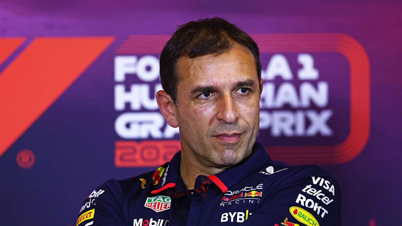 BUDAPEST, HUNGARY - JULY 19: Pierre Wache, Chief Engineer of Performance Engineering at Oracle Red Bull Racing attends the Team Principals Press Conference during practice ahead of the F1 Grand Prix of Hungary at Hungaroring on July 19, 2024 in Budapest, Hungary. (Photo by Bryn Lennon/Getty Images)