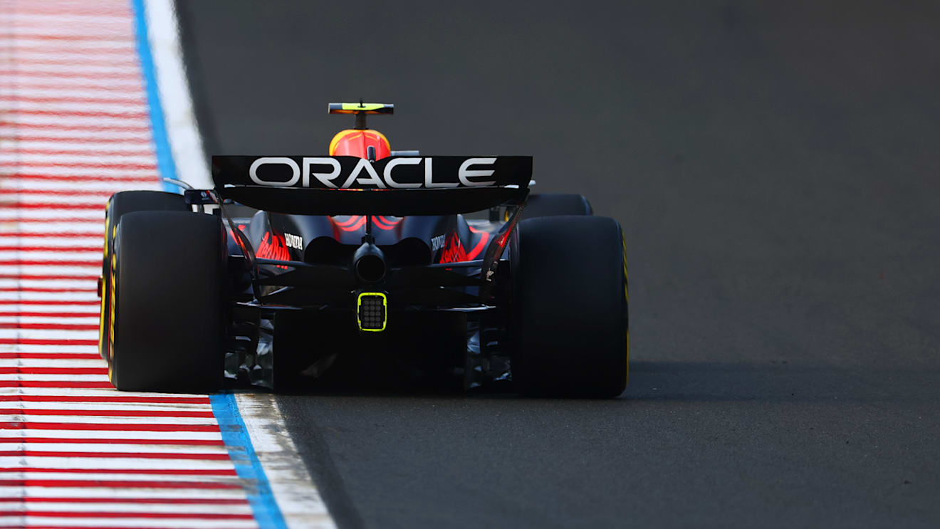 BUDAPEST, HUNGARY - JULY 19: Sergio Perez of Mexico driving the (11) Oracle Red Bull Racing RB20 on track during practice ahead of the F1 Grand Prix of Hungary at Hungaroring on July 19, 2024 in Budapest, Hungary. (Photo by Bryn Lennon - Formula 1/Formula 1 via Getty Images)