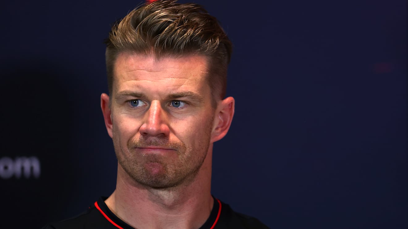BUDAPEST, HUNGARY - JULY 18: Nico Hulkenberg of Germany and Haas F1 attends the Drivers Press Conference during previews ahead of the F1 Grand Prix of Hungary at Hungaroring on July 18, 2024 in Budapest, Hungary. (Photo by Bryn Lennon/Getty Images)