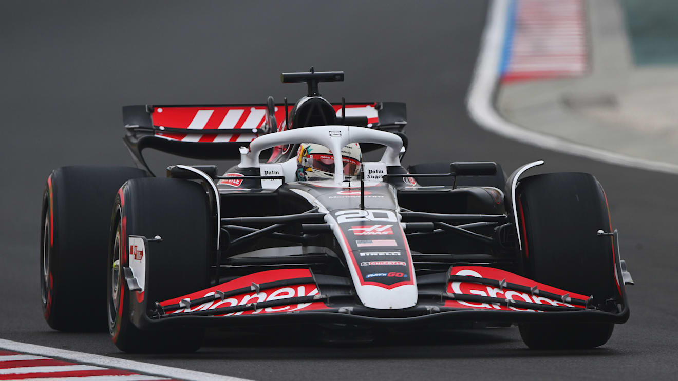 BUDAPEST, HUNGARY - JULY 20: Kevin Magnussen of Denmark driving the (20) Haas F1 VF-24 Ferrari on track during final practice ahead of the F1 Grand Prix of Hungary at Hungaroring on July 20, 2024 in Budapest, Hungary. (Photo by Rudy Carezzevoli/Getty Images)