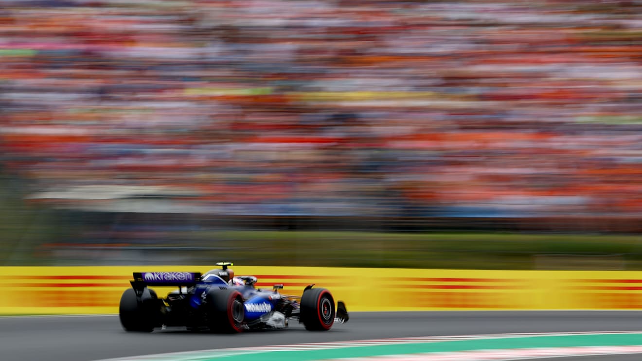 BUDAPEST, HUNGARY - JULY 20: Logan Sargeant of United States driving the (2) Williams FW46 Mercedes on track during final practice ahead of the F1 Grand Prix of Hungary at Hungaroring on July 20, 2024 in Budapest, Hungary. (Photo by Bryn Lennon - Formula 1/Formula 1 via Getty Images)