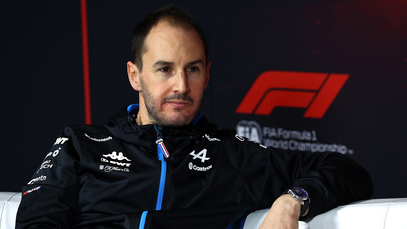 LAS VEGAS, NEVADA - NOVEMBER 21: Oliver Oakes, Team Principal of Alpine F1 attends the Team Principals Press Conference during practice ahead of the F1 Grand Prix of Las Vegas at Las Vegas Strip Circuit on November 21, 2024 in Las Vegas, Nevada. (Photo by Clive Rose/Getty Images)