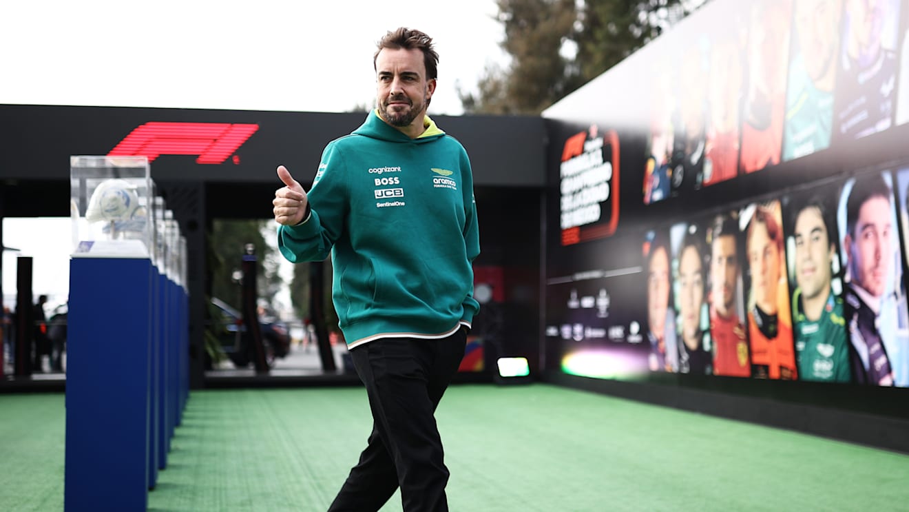 MEXICO CITY, MEXICO - OCTOBER 27: Fernando Alonso of Spain and Aston Martin F1 Team walks in the Paddock prior to the F1 Grand Prix of Mexico at Autodromo Hermanos Rodriguez on October 27, 2024 in Mexico City, Mexico. (Photo by Jared C. Tilton/Getty Images)
