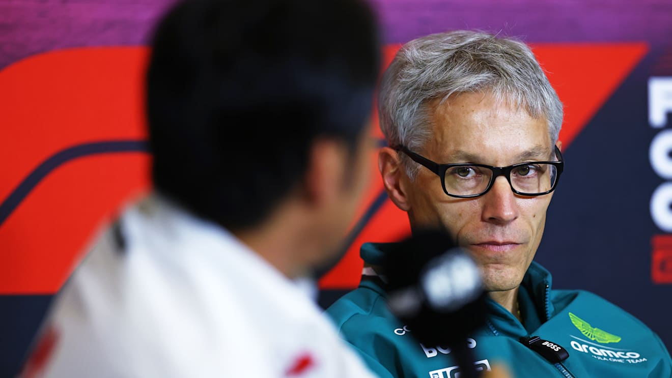 MEXICO CITY, MEXICO - OCTOBER 25: Mike Krack, Team Principal of the Aston Martin F1 Team attends the Team Principals Press Conference during practice ahead of the F1 Grand Prix of Mexico at Autodromo Hermanos Rodriguez on October 25, 2024 in Mexico City, Mexico. (Photo by Bryn Lennon/Getty Images)