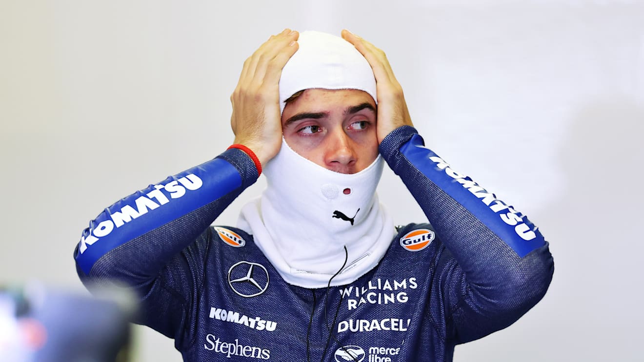 MEXICO CITY, MEXICO - OCTOBER 25: Franco Colapinto of Argentina and Williams prepares to drive in the garage during practice ahead of the F1 Grand Prix of Mexico at Autodromo Hermanos Rodriguez on October 25, 2024 in Mexico City, Mexico. (Photo by Bryn Lennon - Formula 1/Formula 1 via Getty Images)