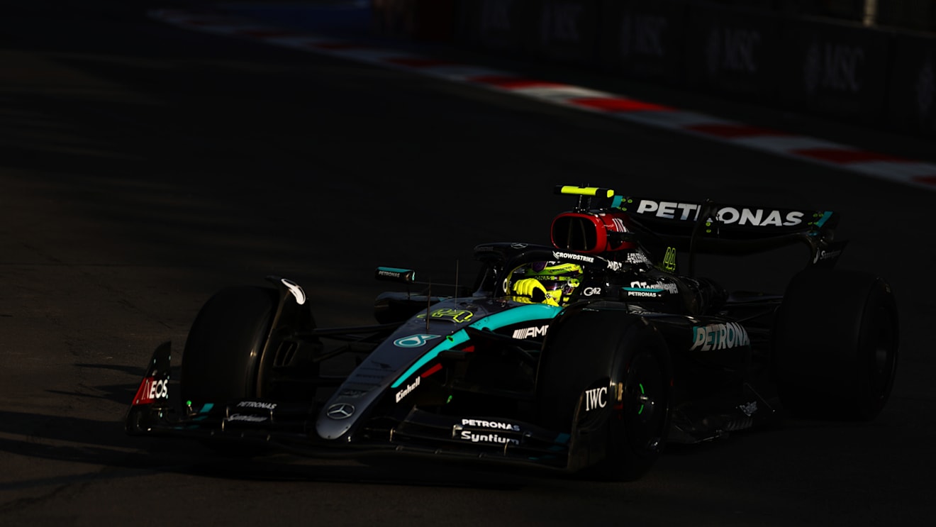 MEXICO CITY, MEXICO - OCTOBER 25: Lewis Hamilton of Great Britain driving the (44) Mercedes AMG Petronas F1 Team W15 on track during practice ahead of the F1 Grand Prix of Mexico at Autodromo Hermanos Rodriguez on October 25, 2024 in Mexico City, Mexico. (Photo by Bryn Lennon - Formula 1/Formula 1 via Getty Images)