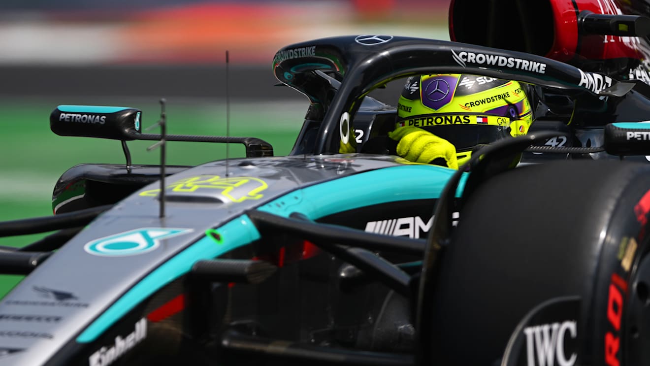 MEXICO CITY, MEXICO - OCTOBER 26: Lewis Hamilton of Great Britain driving the (44) Mercedes AMG Petronas F1 Team W15 on track during final practice ahead of the F1 Grand Prix of Mexico at Autodromo Hermanos Rodriguez on October 26, 2024 in Mexico City, Mexico. (Photo by Rudy Carezzevoli/Getty Images)