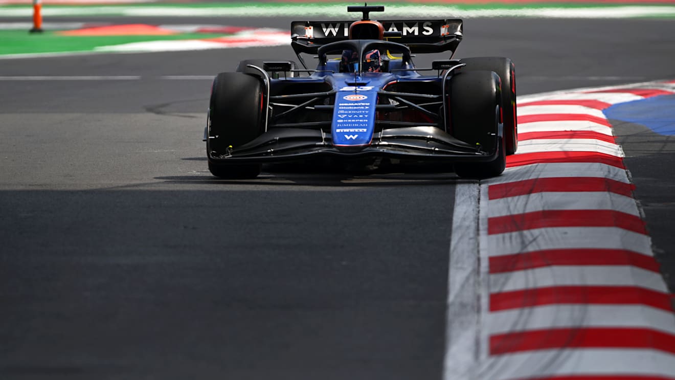 MEXICO CITY, MEXICO - OCTOBER 26: Alexander Albon of Thailand driving the (23) Williams FW46 Mercedes on track during final practice ahead of the F1 Grand Prix of Mexico at Autodromo Hermanos Rodriguez on October 26, 2024 in Mexico City, Mexico. (Photo by Rudy Carezzevoli/Getty Images)
