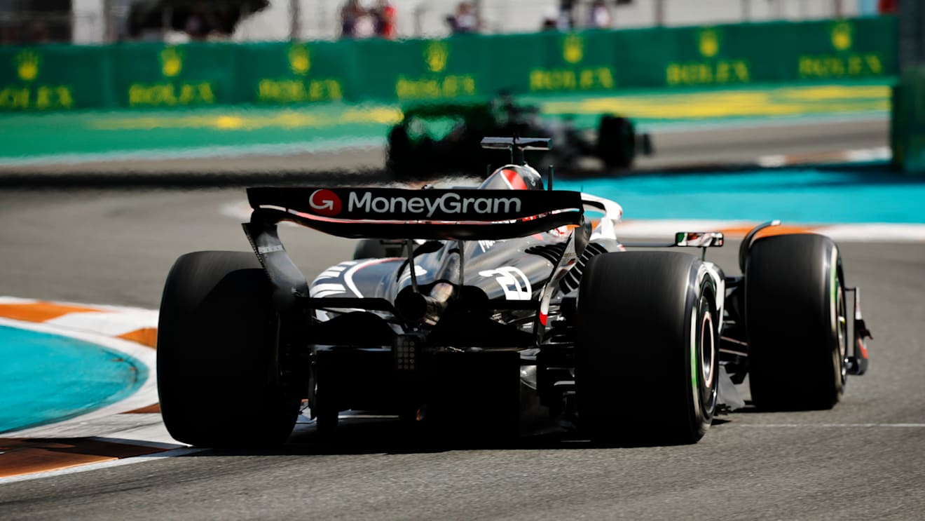MIAMI, FLORIDA - MAY 05: Kevin Magnussen of Denmark driving the (20) Haas F1 VF-24 Ferrari on track during the F1 Grand Prix of Miami at Miami International Autodrome on May 05, 2024 in Miami, Florida. (Photo by Chris Graythen/Getty Images)