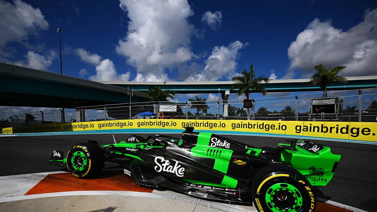 MIAMI, FLORIDA - MAY 03: Valtteri Bottas of Finland driving the (77) Kick Sauber C44 Ferrari on track during Sprint Qualifying ahead of the F1 Grand Prix of Miami at Miami International Autodrome on May 03, 2024 in Miami, Florida. (Photo by Clive Mason/Getty Images)