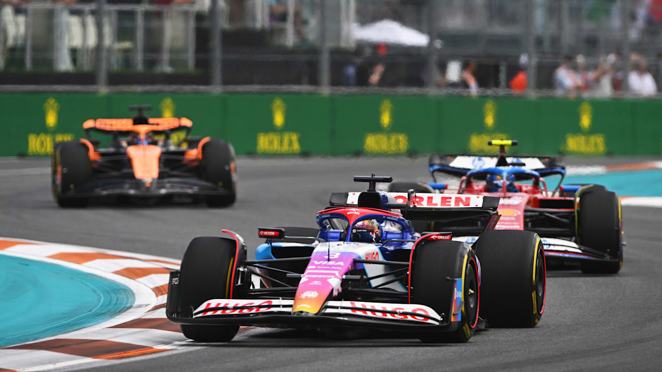 MIAMI, FLORIDA - MAY 04: Daniel Ricciardo of Australia driving the (3) Visa Cash App RB VCARB 01 on track during the Sprint ahead of the F1 Grand Prix of Miami at Miami International Autodrome on May 04, 2024 in Miami, Florida. (Photo by Rudy Carezzevoli/Getty Images)