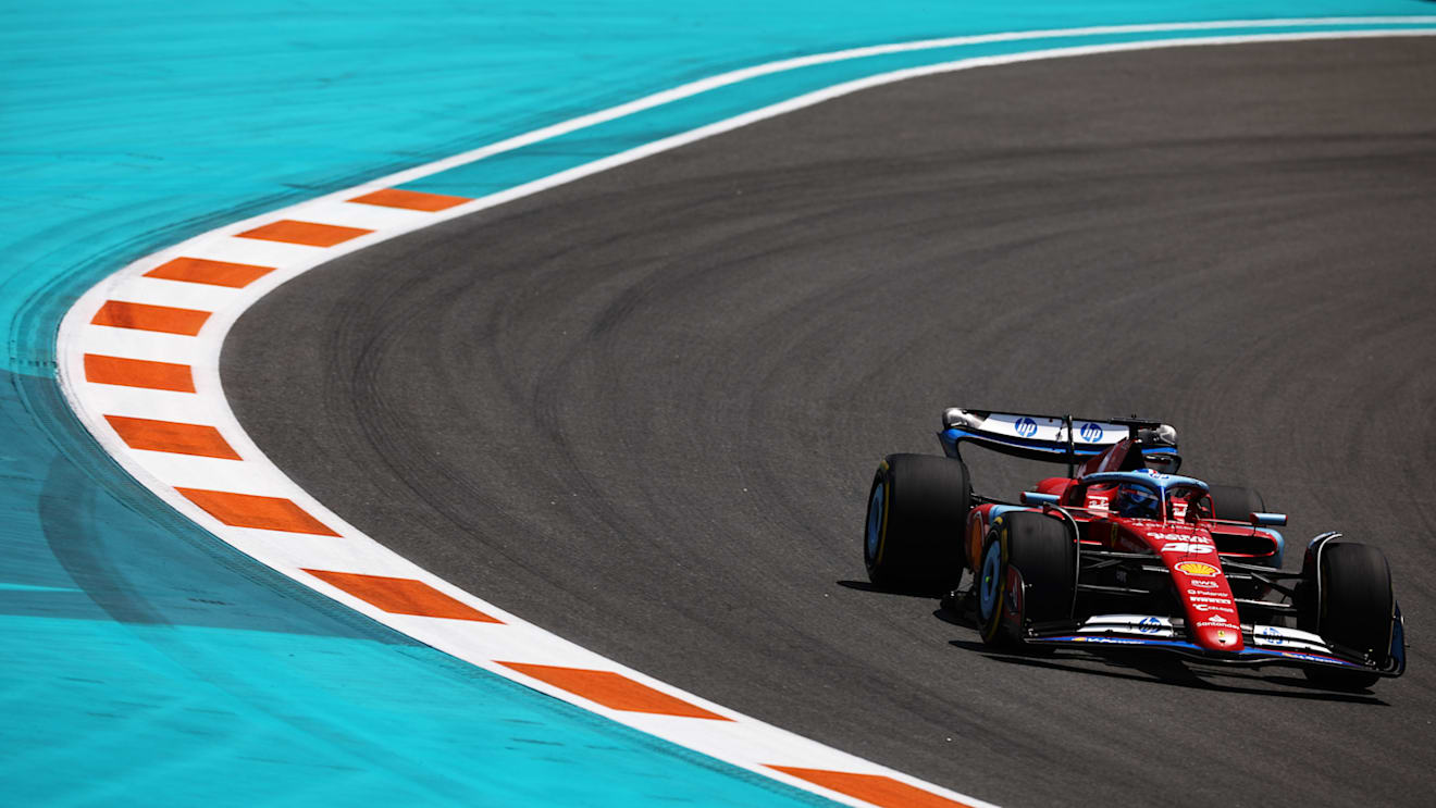 MIAMI, FLORIDA - MAY 04: Charles Leclerc of Monaco driving the (16) Ferrari SF-24 on track during the Sprint ahead of the F1 Grand Prix of Miami at Miami International Autodrome on May 04, 2024 in Miami, Florida. (Photo by Jared C. Tilton - Formula 1/Formula 1 via Getty Images)
