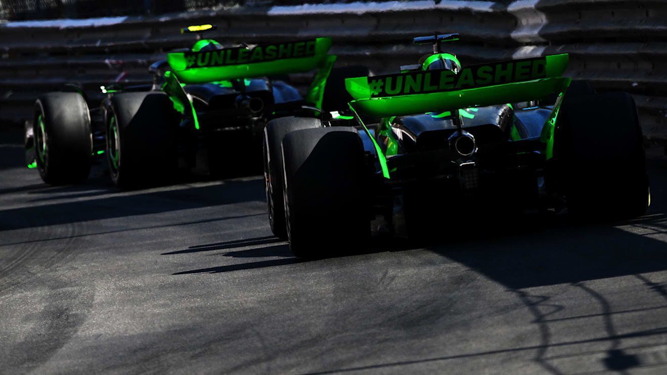 MONTE-CARLO, MONACO - MAY 26: Zhou Guanyu of China driving the (24) Kick Sauber C44 Ferrari and Valtteri Bottas of Finland driving the (77) Kick Sauber C44 Ferrari on track during the F1 Grand Prix of Monaco at Circuit de Monaco on May 26, 2024 in Monte-Carlo, Monaco. (Photo by Rudy Carezzevoli/Getty Images)