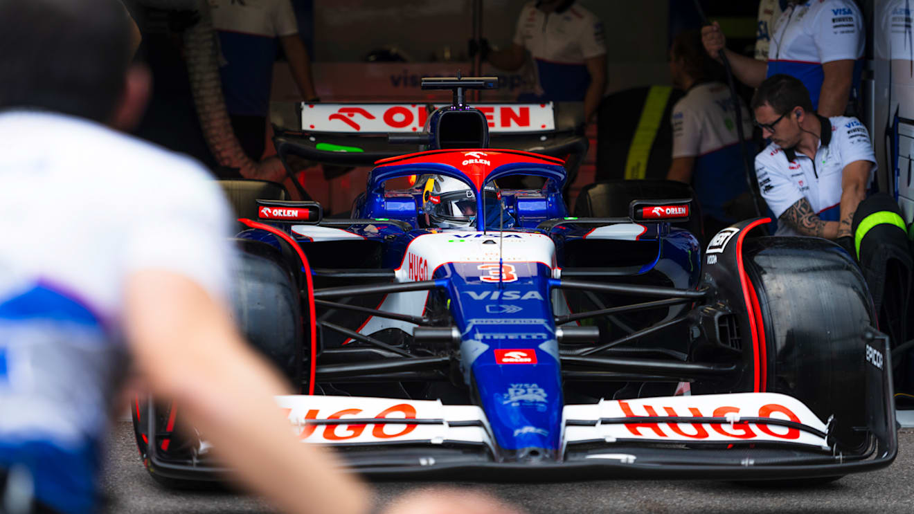 MONTE-CARLO, MONACO - MAY 24: Daniel Ricciardo of Australia driving the (3) Visa Cash App RB VCARB 01 leaves the garage during practice ahead of the F1 Grand Prix of Monaco at Circuit de Monaco on May 24, 2024 in Monte-Carlo, Monaco. (Photo by Rudy Carezzevoli/Getty Images)
