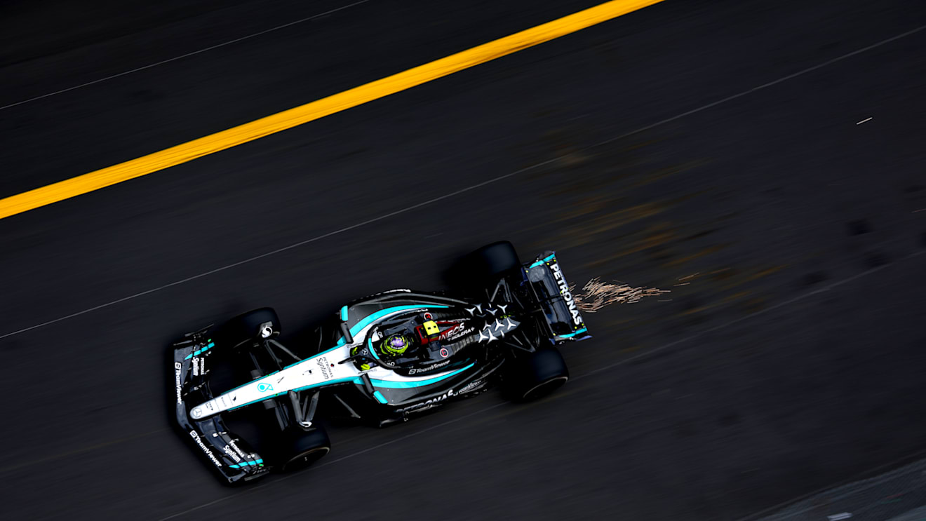 MONTE-CARLO, MONACO - MAY 24: Lewis Hamilton of Great Britain driving the (44) Mercedes AMG Petronas F1 Team W15 on track during practice ahead of the F1 Grand Prix of Monaco at Circuit de Monaco on May 24, 2024 in Monte-Carlo, Monaco. (Photo by Bryn Lennon - Formula 1/Formula 1 via Getty Images)