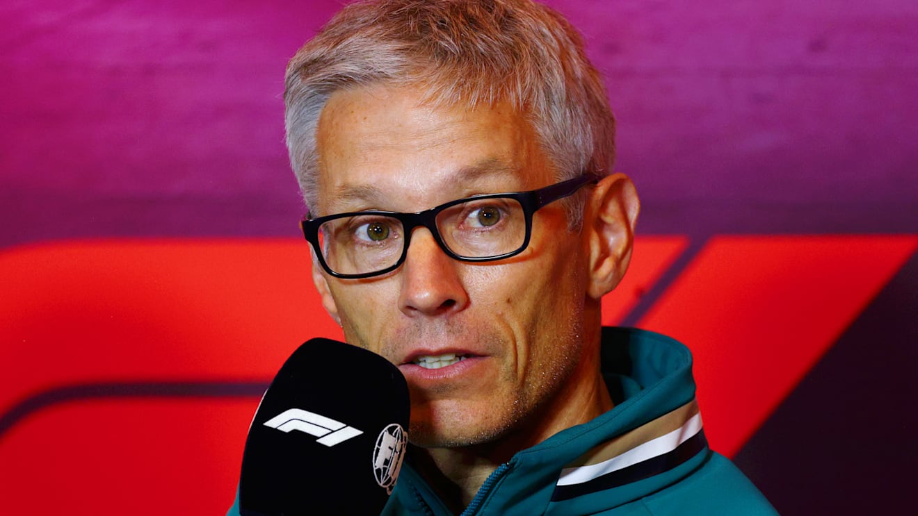 ZANDVOORT, NETHERLANDS - AUGUST 23: Mike Krack, Team Principal of the Aston Martin F1 Team attends the Team Principals Press Conference during practice ahead of the F1 Grand Prix of Netherlands at Circuit Zandvoort on August 23, 2024 in Zandvoort, Netherlands. (Photo by Clive Rose/Getty Images)