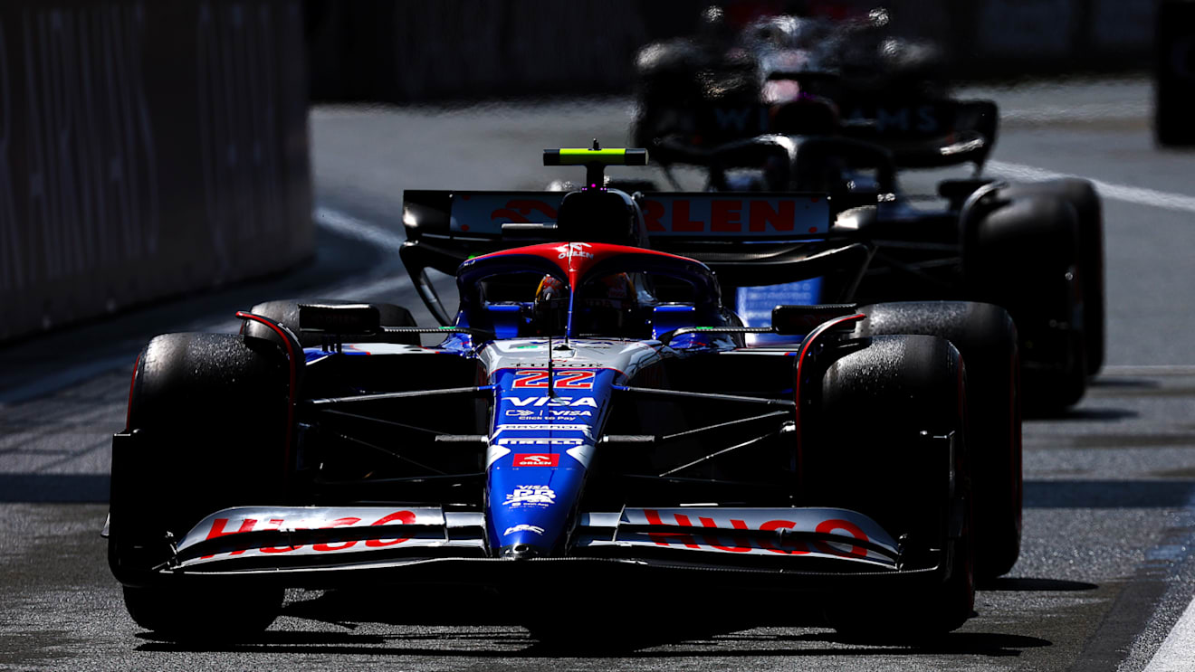 ZANDVOORT, NETHERLANDS - AUGUST 23: Yuki Tsunoda of Japan driving the (22) Visa Cash App RB VCARB 01 on track during practice ahead of the F1 Grand Prix of Netherlands at Circuit Zandvoort on August 23, 2024 in Zandvoort, Netherlands. (Photo by Mark Thompson/Getty Images)