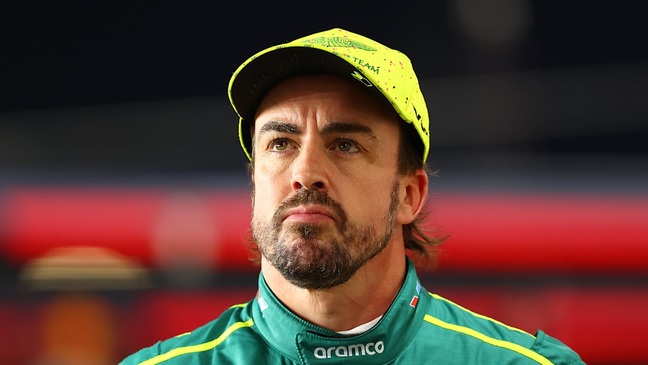LUSAIL CITY, QATAR - NOVEMBER 29: 11th placed qualifier Fernando Alonso of Spain and Aston Martin F1 Team walks in parc ferme during Sprint Qualifying ahead of the F1 Grand Prix of Qatar at Lusail International Circuit on November 29, 2024 in Lusail City, Qatar. (Photo by Bryn Lennon - Formula 1/Formula 1 via Getty Images)