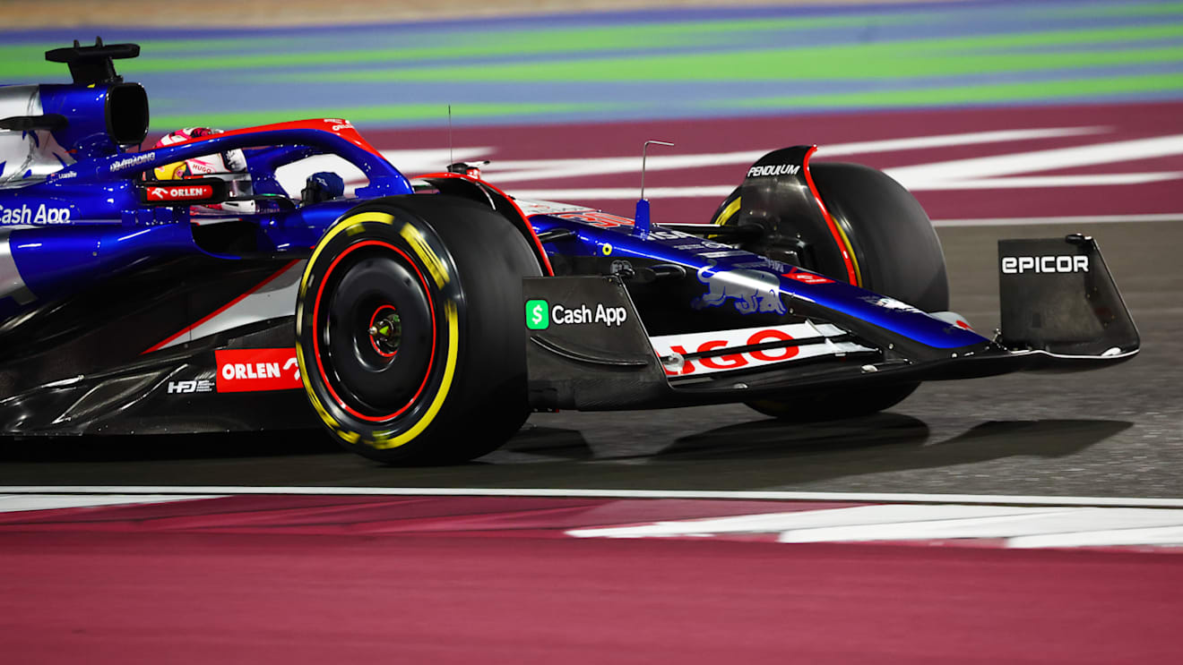 LUSAIL CITY, QATAR - NOVEMBER 29: Liam Lawson of New Zealand driving the (30) Visa Cash App RB VCARB 01 on track  during Sprint Qualifying ahead of the F1 Grand Prix of Qatar at Lusail International Circuit on November 29, 2024 in Lusail City, Qatar. (Photo by Mark Thompson/Getty Images)