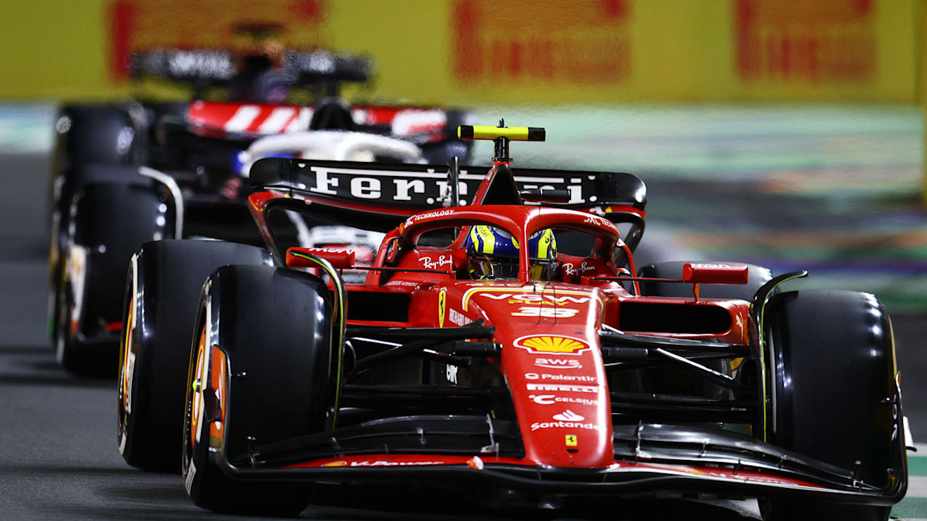 JEDDAH, SAUDI ARABIA - MARCH 09: Oliver Bearman of Great Britain driving the (38) Ferrari SF-24 on track during the F1 Grand Prix of Saudi Arabia at Jeddah Corniche Circuit on March 09, 2024 in Jeddah, Saudi Arabia. (Photo by Clive Rose/Getty Images)