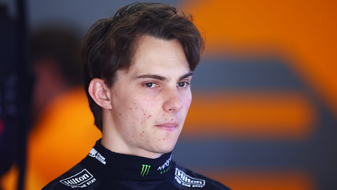 BARCELONA, SPAIN - JUNE 22: Oscar Piastri of Australia and McLaren looks on in the garage during final practice ahead of the F1 Grand Prix of Spain at Circuit de Barcelona-Catalunya on June 22, 2024 in Barcelona, Spain. (Photo by Clive Rose - Formula 1/Formula 1 via Getty Images)