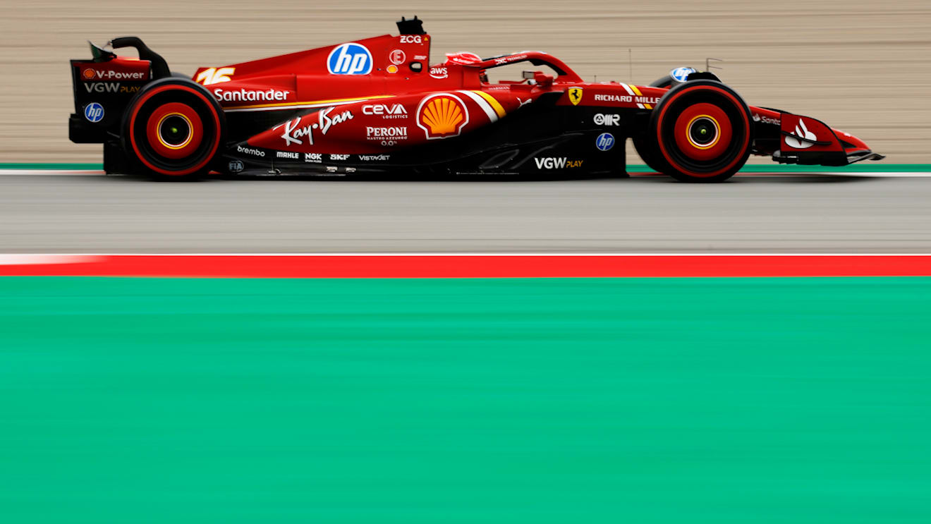 BARCELONA, SPAIN - JUNE 22: Charles Leclerc of Monaco driving the (16) Ferrari SF-24 on track during qualifying ahead of the F1 Grand Prix of Spain at Circuit de Barcelona-Catalunya on June 22, 2024 in Barcelona, Spain. (Photo by Chris Graythen/Getty Images)