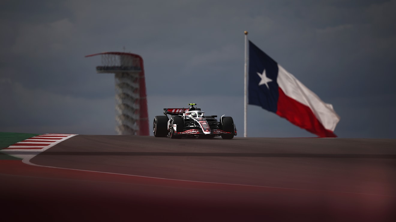 AUSTIN, TEXAS - OCTOBER 18: Nico Hulkenberg of Germany driving the (27) Haas F1 VF-24 Ferrari on track during practice ahead of the F1 Grand Prix of United States at Circuit of The Americas on October 18, 2024 in Austin, Texas. (Photo by Jared C. Tilton/Getty Images)