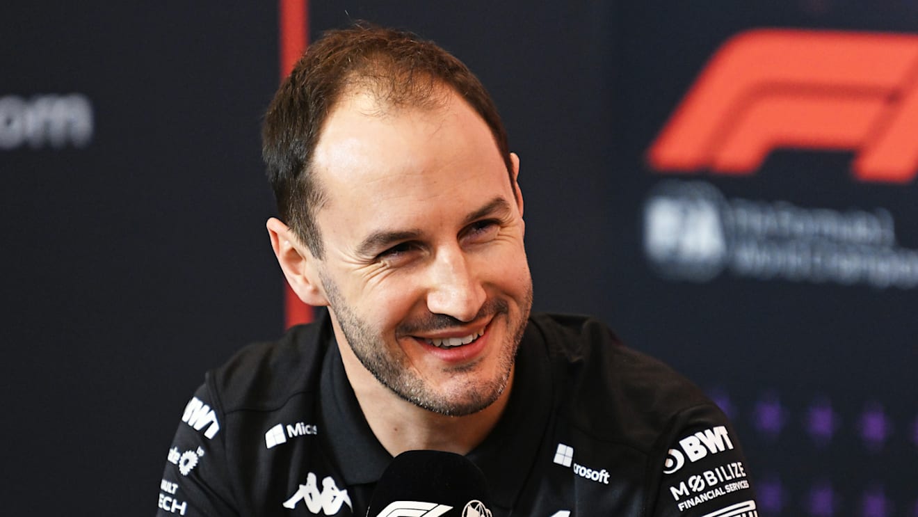 AUSTIN, TEXAS - OCTOBER 18: Oliver Oakes, Team Principal of Alpine F1 attends the Team Principals Press Conference after practice ahead of the F1 Grand Prix of United States at Circuit of The Americas on October 18, 2024 in Austin, Texas. (Photo by Mark Sutton/Getty Images)