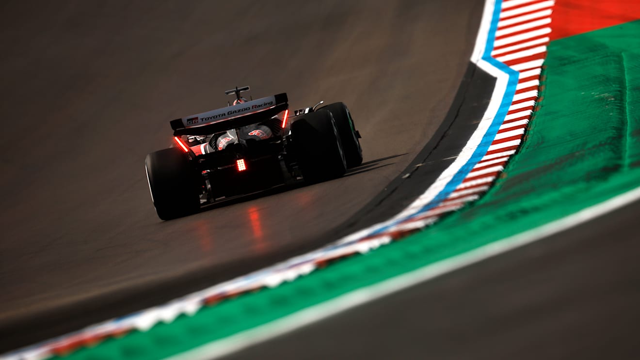 AUSTIN, TEXAS - OCTOBER 18: Kevin Magnussen of Denmark driving the (20) Haas F1 VF-24 Ferrari on track during practice ahead of the F1 Grand Prix of United States at Circuit of The Americas on October 18, 2024 in Austin, Texas. (Photo by Chris Graythen/Getty Images)