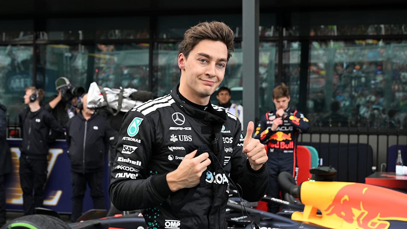 MELBOURNE, AUSTRALIA - MARCH 16: Third placed George Russell of Great Britain and Mercedes AMG Petronas F1 Team in parc ferme during the F1 Grand Prix of Australia at Albert Park Grand Prix Circuit on March 16, 2025 in Melbourne, Australia. (Photo by Mark Sutton - Formula 1/Formula 1 via Getty Images)