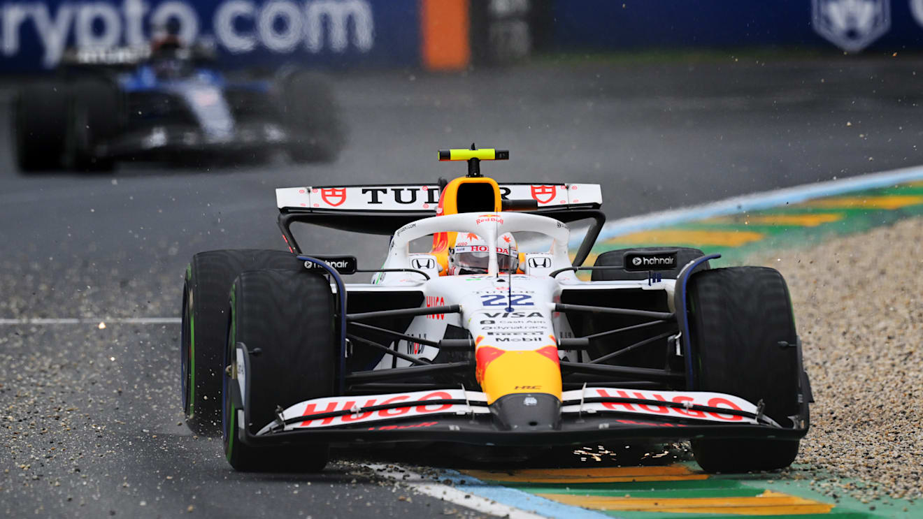 MELBOURNE, AUSTRALIA - MARCH 16: Yuki Tsunoda of Japan driving the (22) Visa Cash App Racing Bulls VCARB 02 on track  during the F1 Grand Prix of Australia at Albert Park Grand Prix Circuit on March 16, 2025 in Melbourne, Australia. (Photo by Clive Mason/Getty Images)