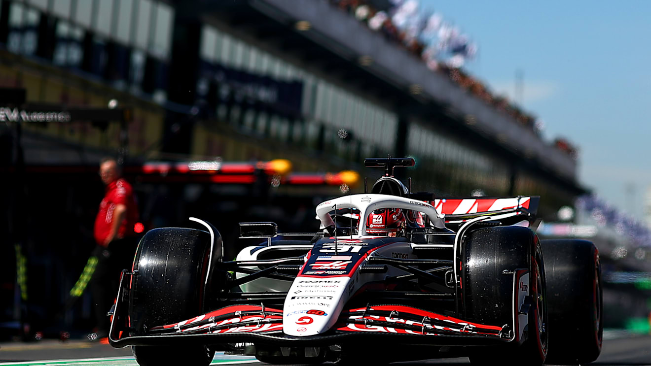 MELBOURNE, AUSTRALIA - MARCH 14: Esteban Ocon of France driving the (31) Haas F1 VF-25 Ferrari in the Pitlane during practice ahead of the F1 Grand Prix of Australia at Albert Park Grand Prix Circuit on March 14, 2025 in Melbourne, Australia. (Photo by Bryn Lennon - Formula 1/Formula 1 via Getty Images)