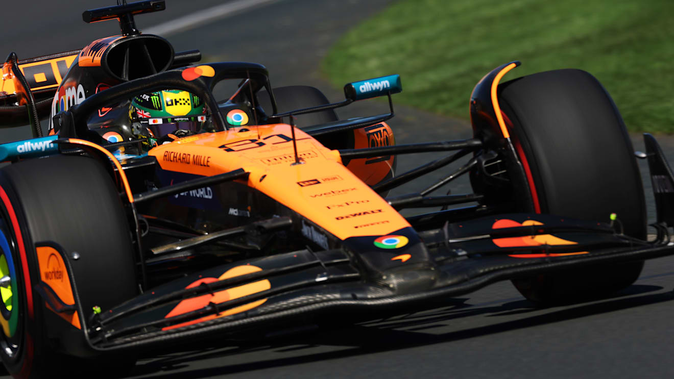 MELBOURNE, AUSTRALIA - MARCH 14: Oscar Piastri of Australia driving the (81) McLaren MCL39 Mercedes on track during practice ahead of the F1 Grand Prix of Australia at Albert Park Grand Prix Circuit on March 14, 2025 in Melbourne, Australia. (Photo by Mark Thompson/Getty Images)