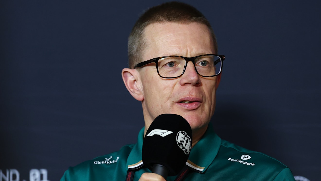 MELBOURNE, AUSTRALIA - MARCH 14: Andy Cowell, Team Principal and Group CEO at Aston Martin F1 Team in the Press Conference during practice ahead of the F1 Grand Prix of Australia at Albert Park Grand Prix Circuit on March 14, 2025 in Melbourne, Australia. (Photo by Clive Rose/Getty Images)