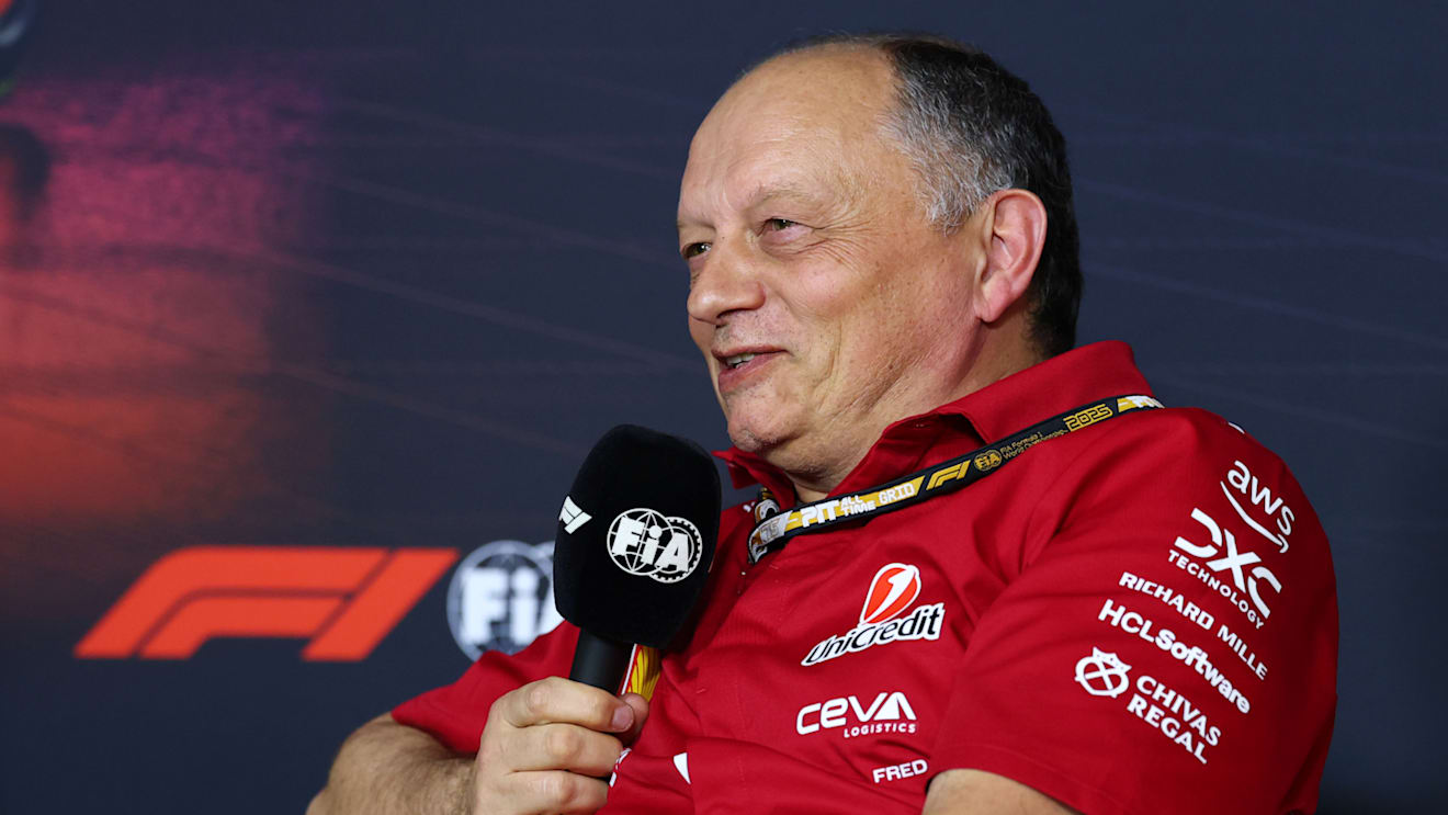 MELBOURNE, AUSTRALIA - MARCH 14: Frederic Vasseur, Team Principal of Scuderia Ferrari in the Press Conference during practice ahead of the F1 Grand Prix of Australia at Albert Park Grand Prix Circuit on March 14, 2025 in Melbourne, Australia. (Photo by Clive Rose/Getty Images)