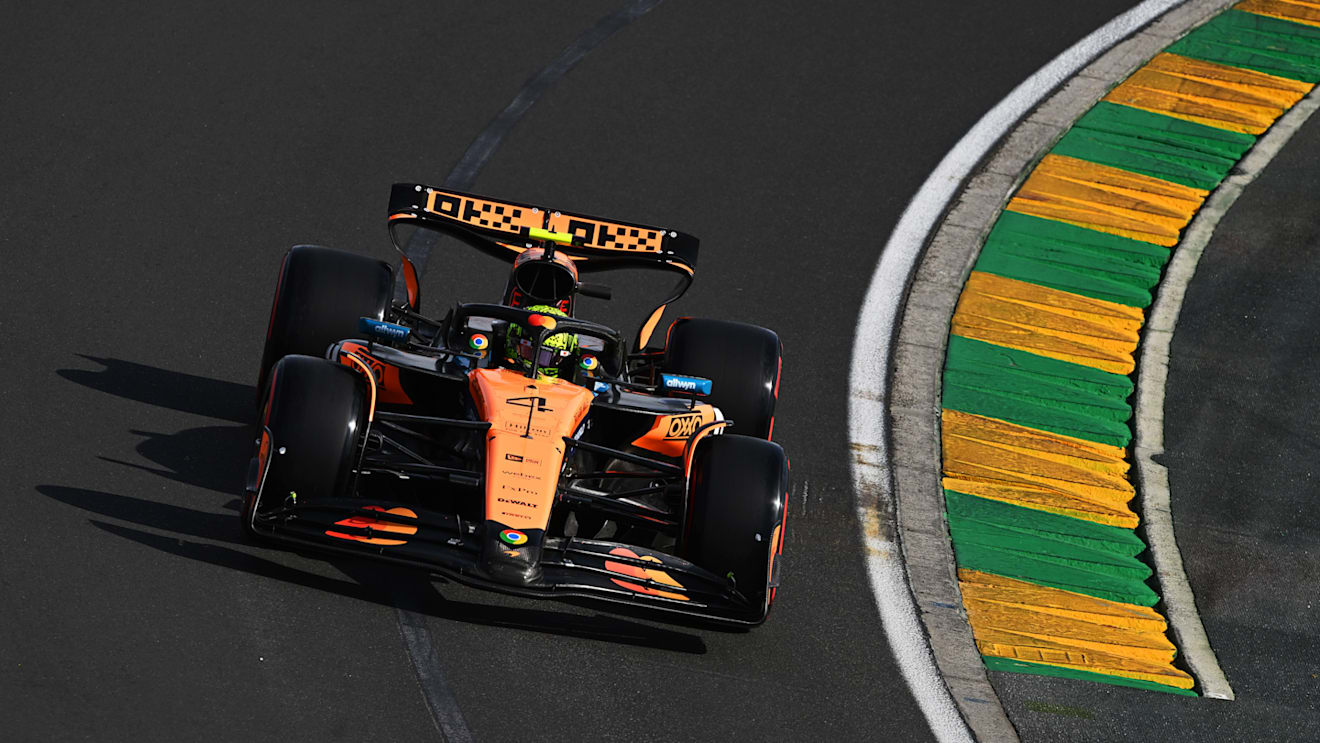 MELBOURNE, AUSTRALIA - MARCH 14: Lando Norris of Great Britain driving the (4) McLaren MCL39 Mercedes on track during practice ahead of the F1 Grand Prix of Australia at Albert Park Grand Prix Circuit on March 14, 2025 in Melbourne, Australia. (Photo by Rudy Carezzevoli/Getty Images)
